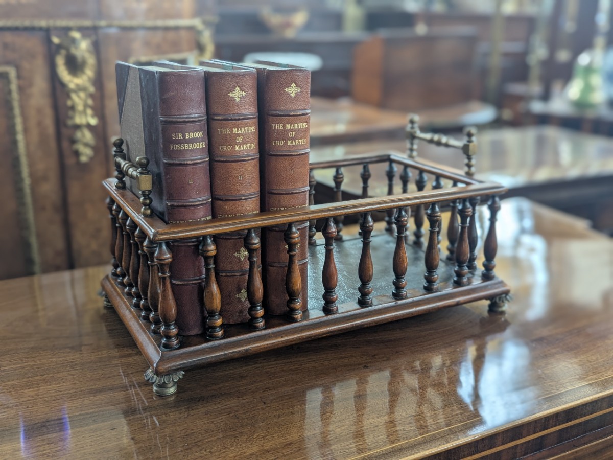 Regency Rosewood & Mahogany Book Carrier